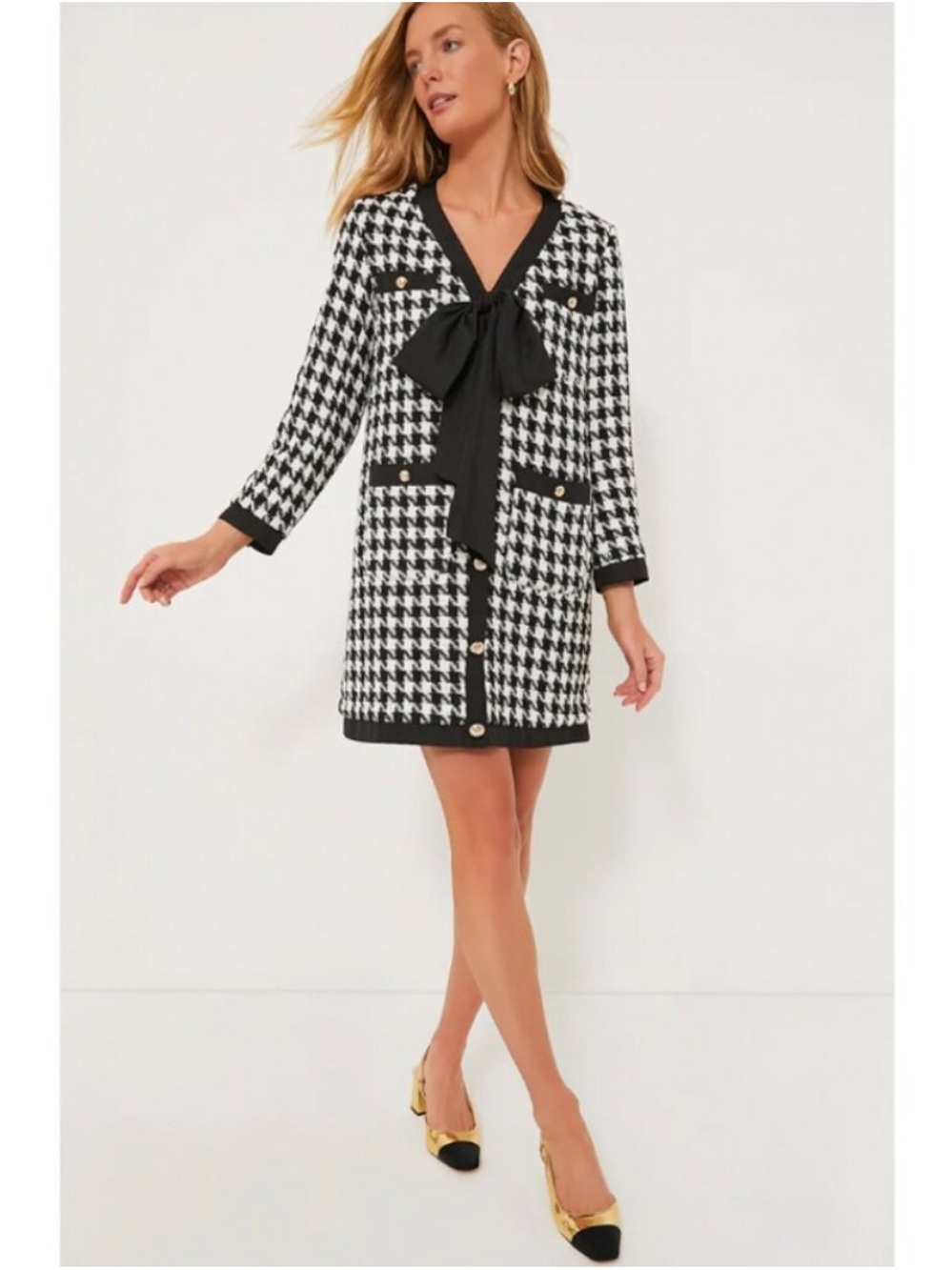 POMANDER PLACE Tweed Bow Dress